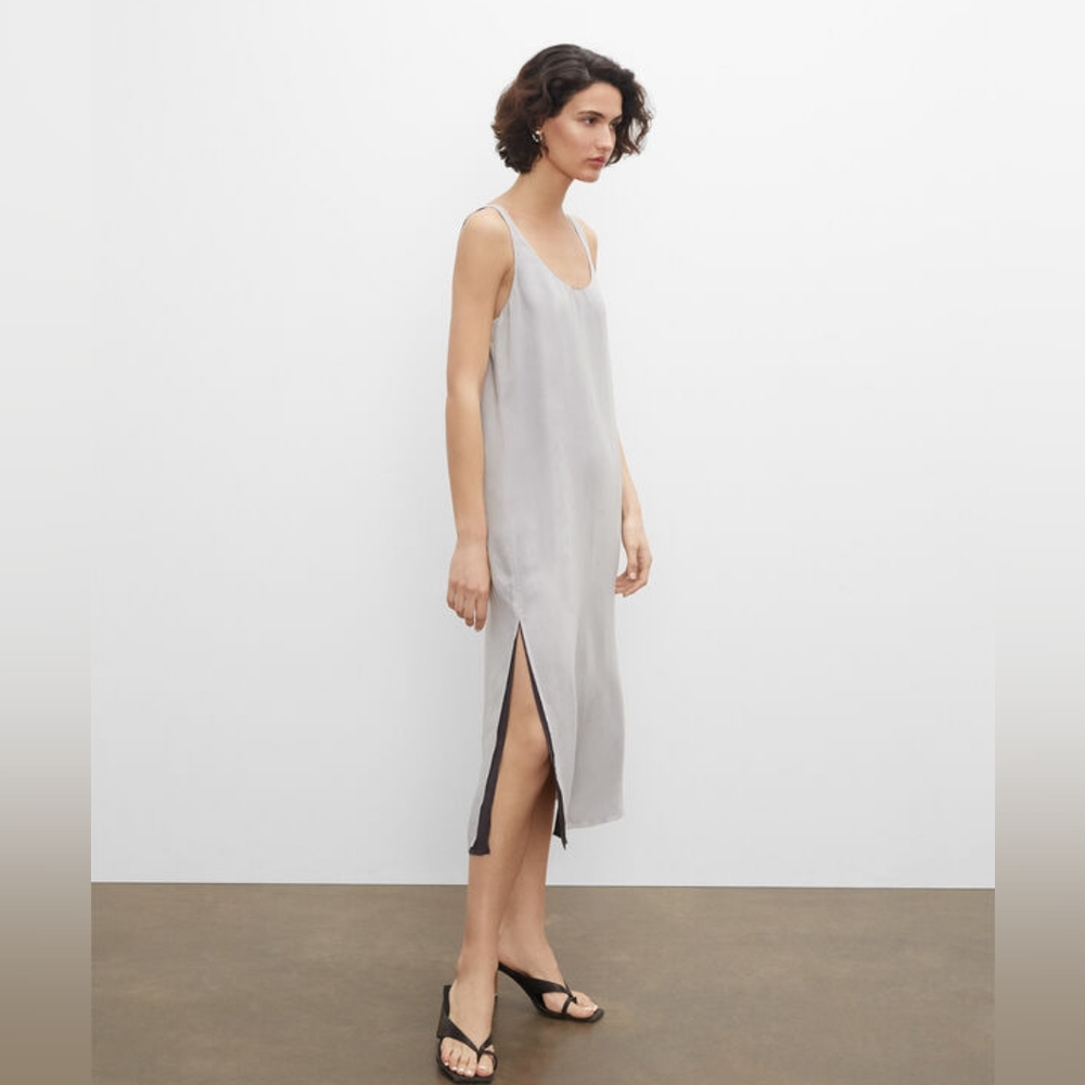 Club Monaco reversible two-tone cupro dress